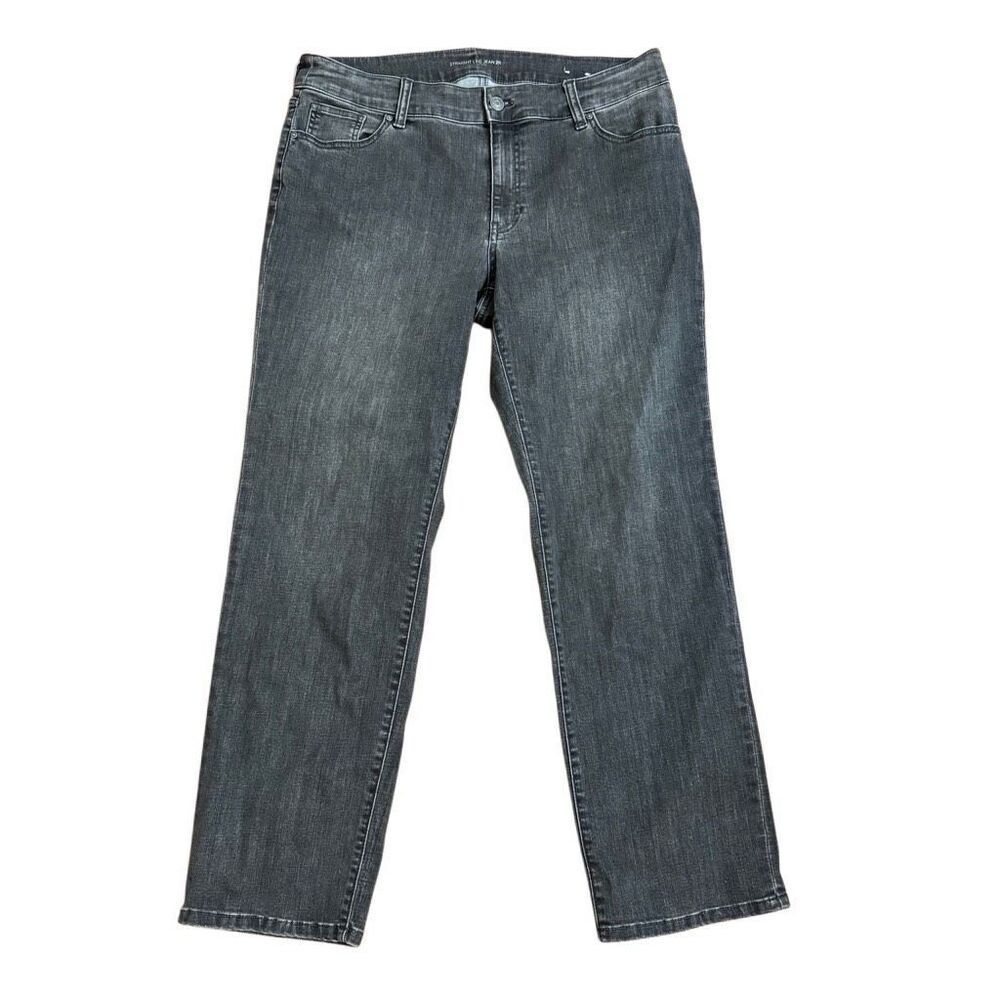 Chico’s Black Straight Leg Jeans Size 2 = US Size 12